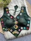 Navratri 019 Pure Rayon Cotton With Heavy Mirror Work Blouse
